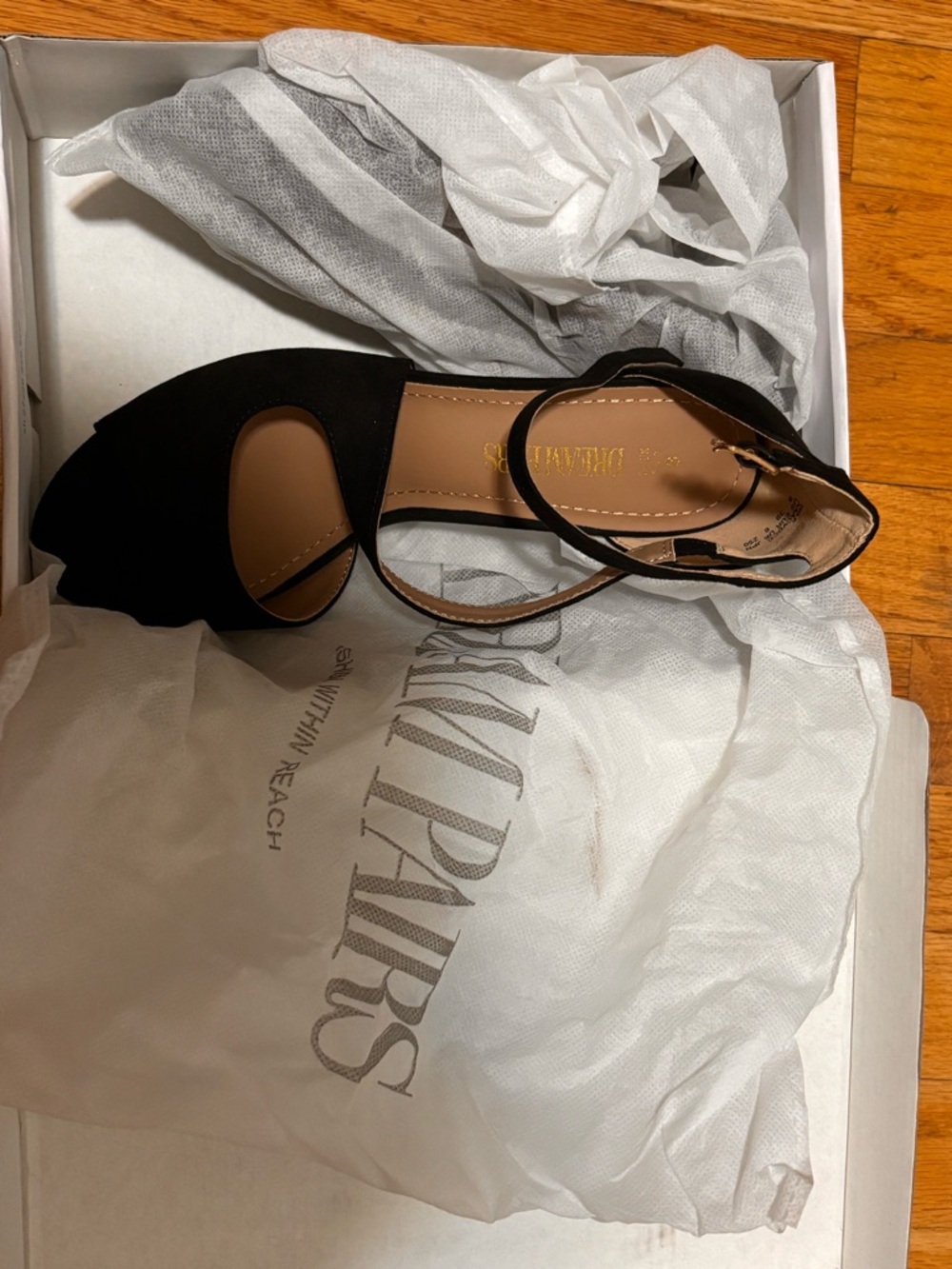 Black Women's Ankle-Strap Peep Toe Heels - Unbranded